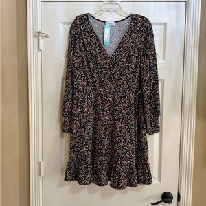 NWT Floral Black Dress